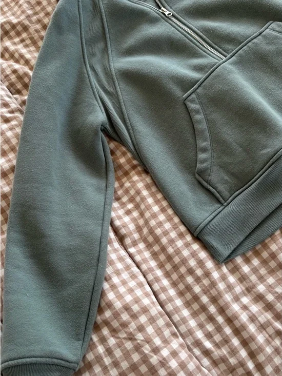 Danskin Forest Green Quarter-Zip Fleece Pullover - Picture 3 of 4